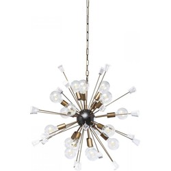 Kare Hanglamp Crystal Bomb Brass