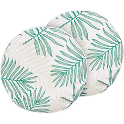 POGGIO - Tuinkussen set van 2 - Beige/ Groen -  40 cm - Polyester