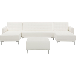 Beliani ABERDEEN - Modulaire Sofa-Wit-Kunstleer