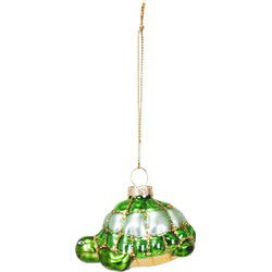 Xmas Hanger - Turtle - Glass - Green - 6,5x4,5x4,5cm