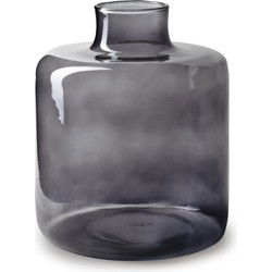 Jodeco Bloemenvaas Willem - transparant smoke glas - D19 x H23 cm - Vazen
