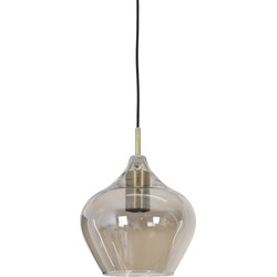 Light&living Hanglamp Ø20x21,5 cm RAKEL antiek brons+smoke