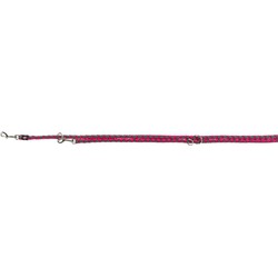 TRIXIE HONDENRIEM CAVO VERSTELBAAR FUCHSIA / GRIJS 200X1,2 CM