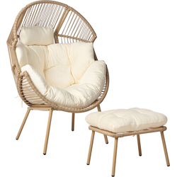 Beliani MURANO - Fauteuil-Beige-PE rotan