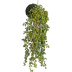 Hoyz Greenery - Kunst hangplant vetplant op bol 40 cm