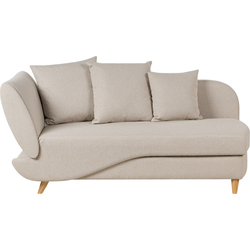 MERI II - Chaise longue - Beige - Linkerzijde - Fluweel