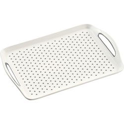 Dienblad met anti-slip noppen - 32 x 45 cm - Wit - Kunststof - Dienbladen