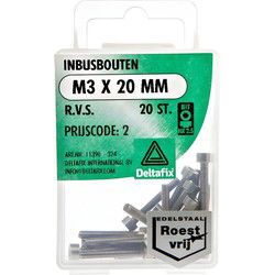 Inbusbout m4x30mm rvs 10st