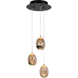 Glazen Highlight Golden Egg LED Hanglamp – Zwart