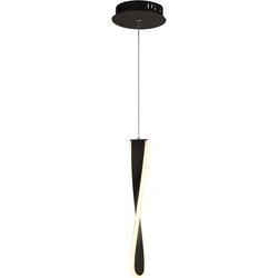 Landelijke Hanglamp - Bussandri Exclusive - Metaal - Landelijk - LED - L: 16cm - Voor Binnen - Woonkamer - Eetkamer - Zwart