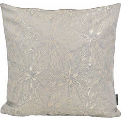 Velvet Grey Flower | 45 x 45 cm | Kussenhoes | Velvet/Polyester