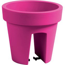 Balkon plantenpot - fuchsia roze - 5 liter - D25 x H23 cm - Plantenpotten