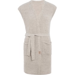 Knit Factory Luna Gebreide Gilet - Beige - 40/42