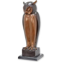 BRONZEN BEELD VAN EEN UIL is 52 cm hoog