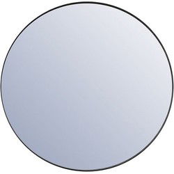 Spiegel Groot Rond - Spiegels - Wandspiegel - Zwart Frame - Zwarte Rand - 120 cm