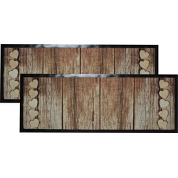 Deurmat "Jack's Door" - 2 stuks - 45x125cm - binnen - droogloopmat - wood