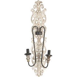 Clayre & Eef Wandlamp Bruin Hout