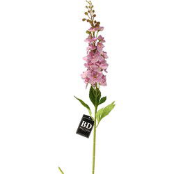 Bellatio Design Kunstbloem bloesemtak ridderspoor - 87 cm - roze - Kunstbloemen