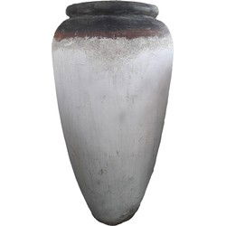 PTMD Bloempot Kajetan - 40x40x80 cm - Cement - Wit