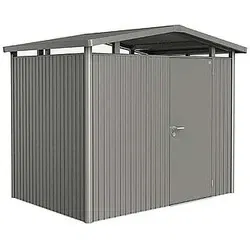 BIOHORT | Berging Panorama | Kwarts Grijs Metallic | Formaat 1 | 273 x 158 cm | Standaard deur