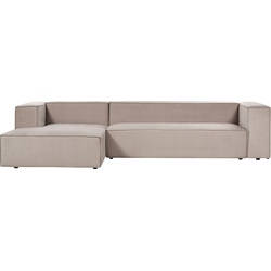 Beliani VERNON - Hoekbank-Beige-Fluweel