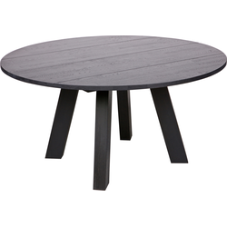 WOOOD Rhonda Eetkamertafel XL - Eiken - Blacknight - 75x150x150