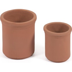 Kave Home - Tarcila set van 2 terracotta bloempotten Ø 26 cm / Ø 33 cm