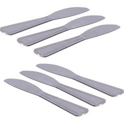 DID DInnermessen - 6x stuks - RVS - 22 cm - bestek - smeermessen - Messen