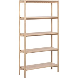 Boekenkast Wit - 86x30x160cm - Ronna