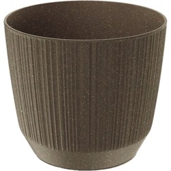 Prosperplast Bloempot - kunststof - carf-stripe - D17 x H15 cm - Plantenpotten