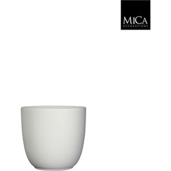 Tusca pot rond wit mat h16xd17 cm - Mica Decorations