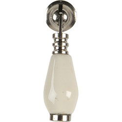 Clayre & Eef Deurknop Beige Keramiek