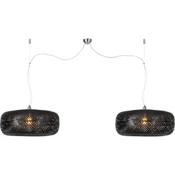 Hanglamp Palawan - Bamboe Zwart - 180x60x25cm - 2L