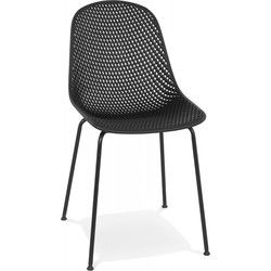 VIKY geperforeerde design stoel 585x465x825 cm Zwart