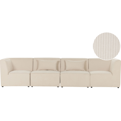 LEMVIG - Vierzitsbank - Lichtbeige - Corduroy