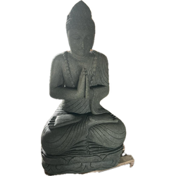 Benoa Buddha Beeld Biddend met Ketting 100cm 100cm