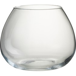 J-line - Vaas Fie Glas Transparant Medium - 28.5x28.5x23cm