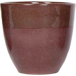 PTMD Vero Ronde Bloempot - H16 x Ø17 cm - Terracotta - Rood