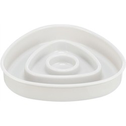 TRIXIE VOERBAK SLOWFEEDING KUNSTSTOF / TPR GRIJS 15X15 CM 350 ML