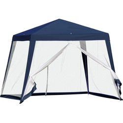 4goodz Partytent 3x3 m met Muggennet - Weerbestendig paviljoen - Blauw