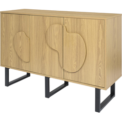 MISOU Calypso Buffetkast - Dressoir - Woonkamer - Kast - met Deuren - Opbergkast - Dicht - Industrieel - Hout