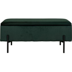 Watford Bench - Bench in green velvet with storage HN1206