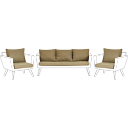 VITTORIA XL - Tuinkussenhoezen set - Olijfgroen - Polyester