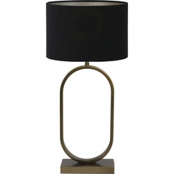 Tafellamp Jamiri/Velours - Ant, Brons/Zwart - Ø30x67cm