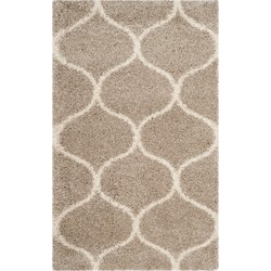 Safavieh Shaggy Geweven Binnen Vloerkleed, Hudson Shag Collectie, SGH280, in Beige & Ivoor, 91 X 152 cm