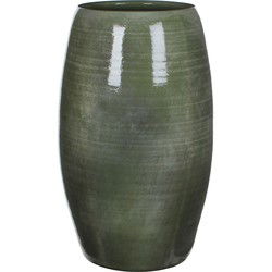 Mica Decorations Vaas - groen - glanzend - keramiek - 30 x 50 cm - Vazen