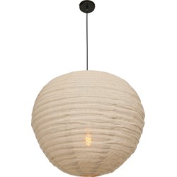 Scandinavische Hanglamp - Anne Light & Home - Metaal - Scandinavisch - E27 - L: 70cm - Voor Binnen - Woonkamer - Eetkamer - Bruin