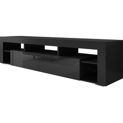 Meubella TV-Meubel Fancy - Zwart - 200 cm