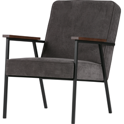 WOOOD Sally Fauteuil - Polyester - Antraciet - 87x65x82