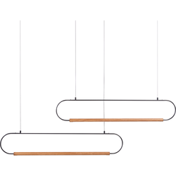 Beliani LOGONE - Hanglamp-Zwart-Aluminium